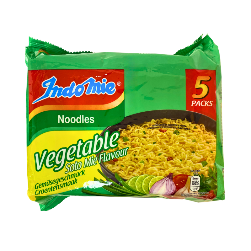 Greitai paruošiami daržovių skonio makaronai''Indomie'',375g