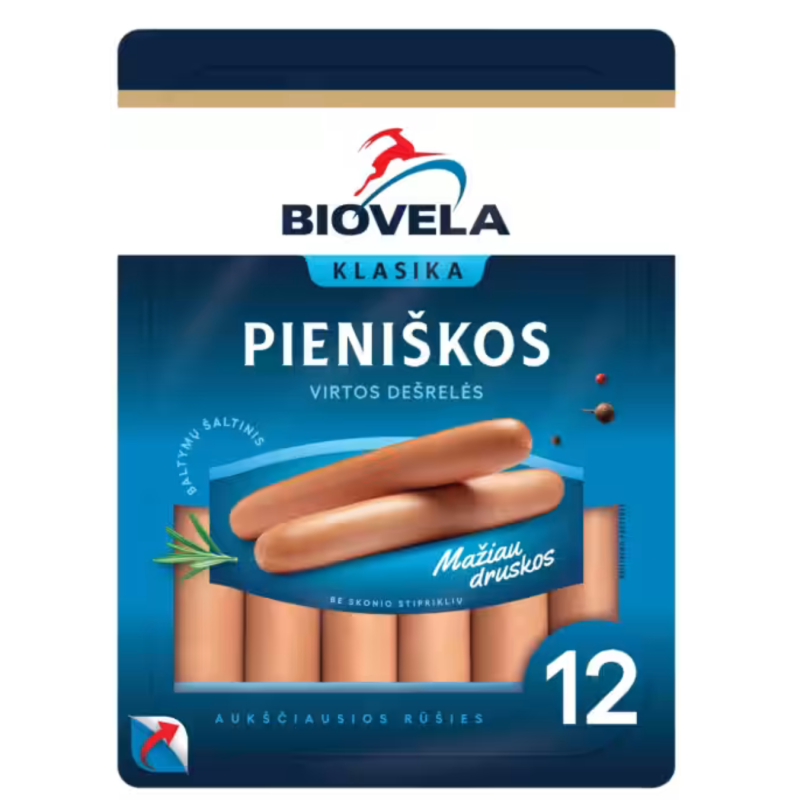 Dešrelės  Pieniškos  520g /Biovela