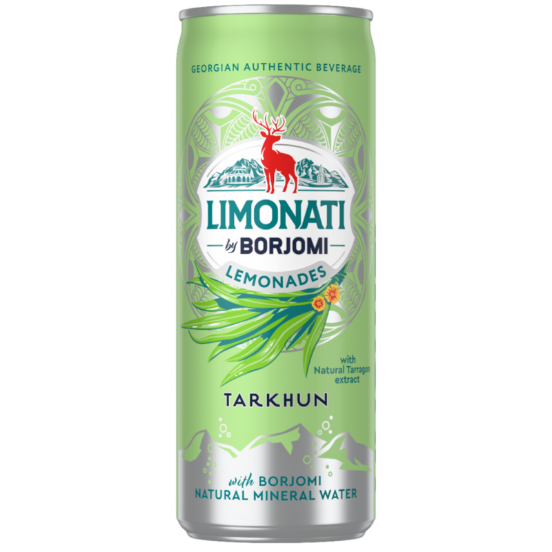Gazuotas gėrimas su sultimis Limonati by Borjomi su ekstragono ekstraktu,330ml D