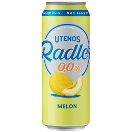 Gazuotas nealkoholinis alaus kokteilis  Radler  melionų skonio 0,5L