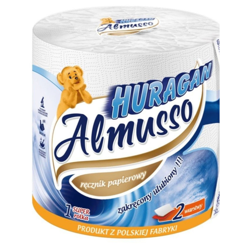 Poperinis rankšluostis  Almusso Huragan 1vnt 60m,2sluoksnių