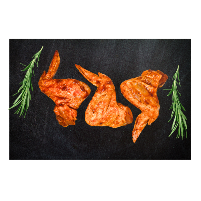 Marinuoti viščiukų broilerių sparneliai