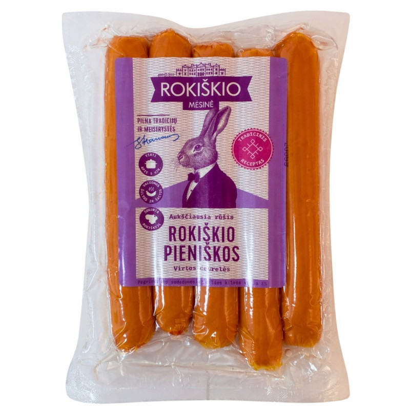 Virtos Rokiškio pieniškos dešrelės 250g