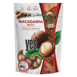 Kepinti makadamijų riešutai  Yes  su įpjautu kevalu, 150g