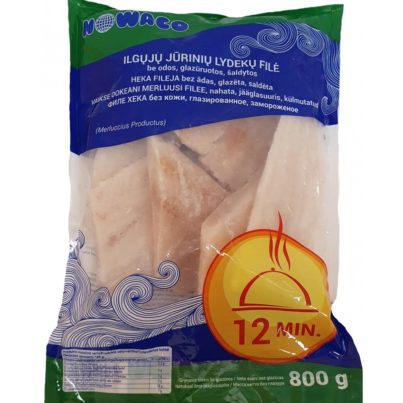 Jūrinių lydekų filė be odos 800g/Bidvest