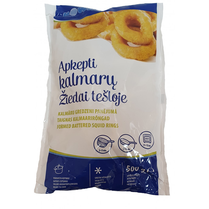 Kalmarų žiedai tešloje,šald.gryn.sv.500g