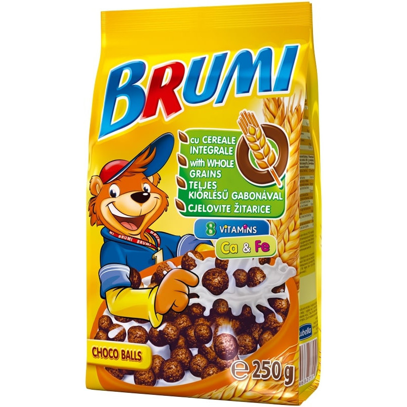 Šokolado skonio javainiai kriauklelės  Brumi  250g