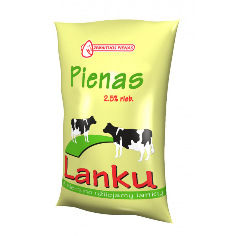 Pienas LANKŲ 900ml, 2,5% riebumo
