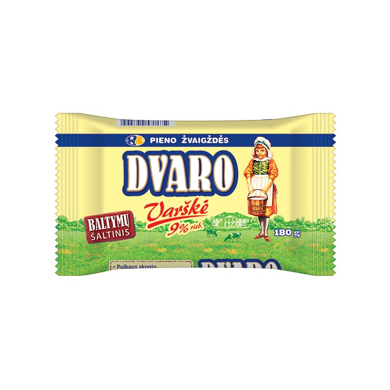 Varškė  DVARO 180g, 9% riebumo
