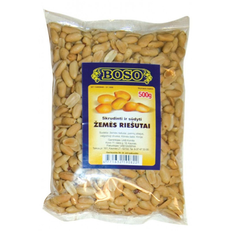Boso skrudinti ir sūdyti žemės riešutai, 500g
