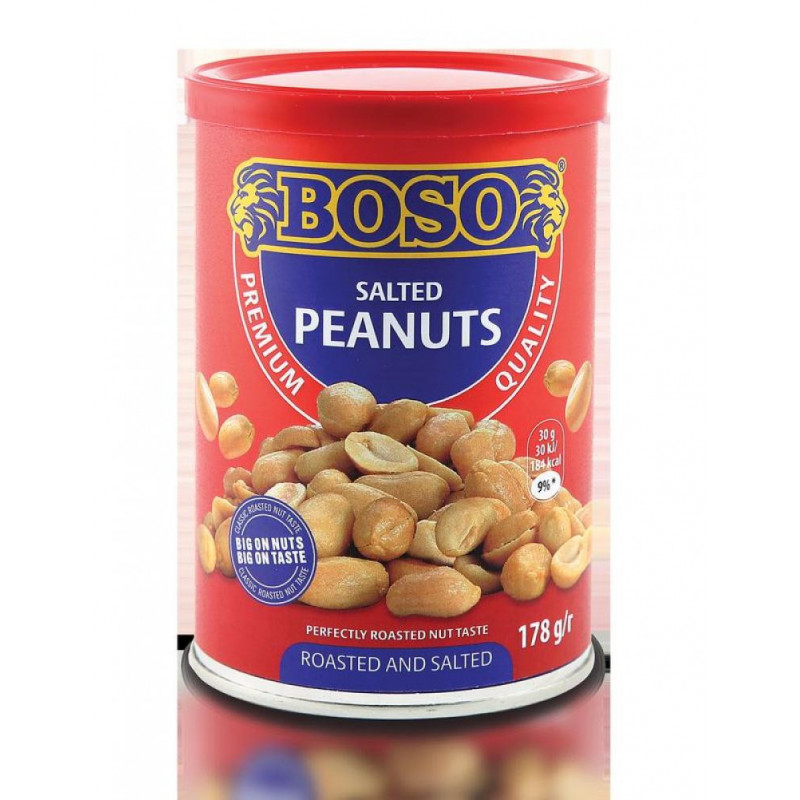 Skrudinti ir sūdyti žemės riešutai be luobelių  Boso 178g