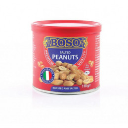 Boso sūdyti ir skrudinti žemės riešutai be luobelių, 118g