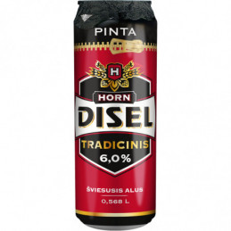 Alus HORN DISEL Tradicinis (6%), 568 ml