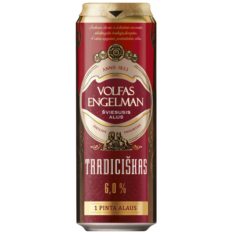Alus Volfas Engelman Tradiciškas (6%), 568 ml