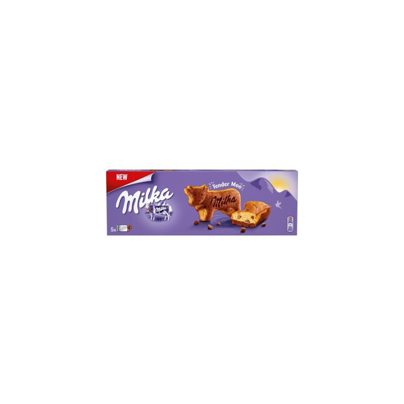 Minkštas pyragaitis  su pieninio šokolado gabalėliais  Milka Tender Moo , 140g.