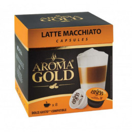 Kava 8 kapsulės  Aroma Gold  Latte Macchiato, 193,6 gr