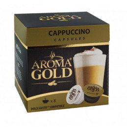 Kava  8 kapsulės  Aroma Gold  Cappuccino, 186,4gr