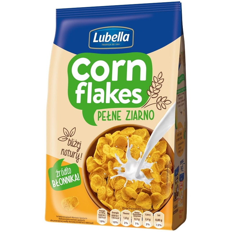 Visadalių grūdų kukurūzų dribsniai   Lubella  500g