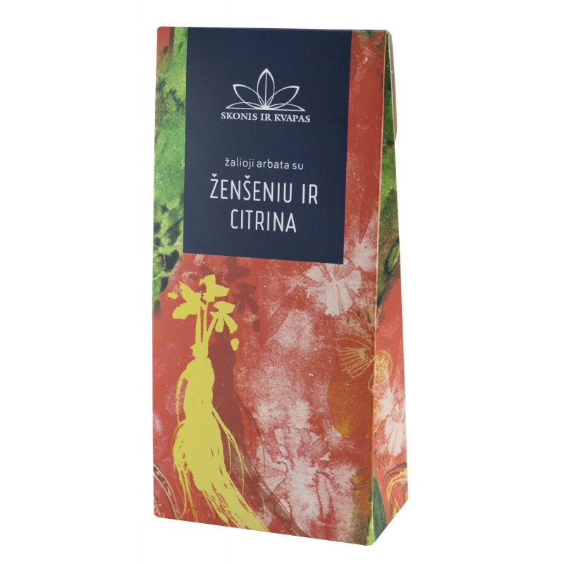 Žalioji arbata  su ženšeniu ir citrina 70g