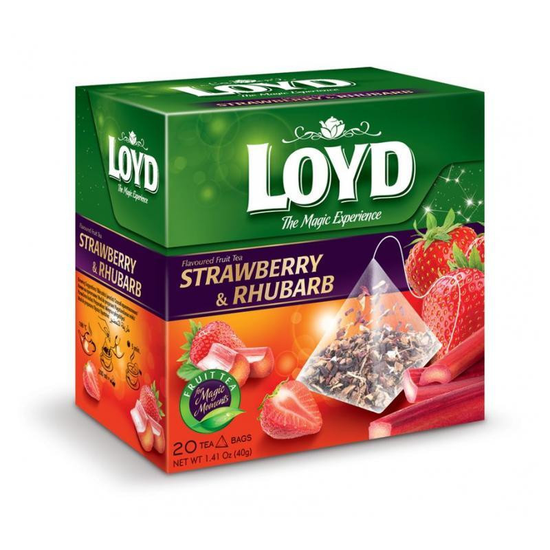 Arbata vaisinė  Loyd  braškių - rabarbarų, 40g