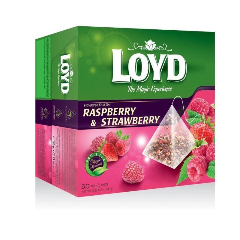 Arbata Loyd aviečių ir braškių skonio, 50vnt x 2g
