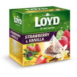 Arbata Loyd braškių ir vanilės skonio, 20 x 2g