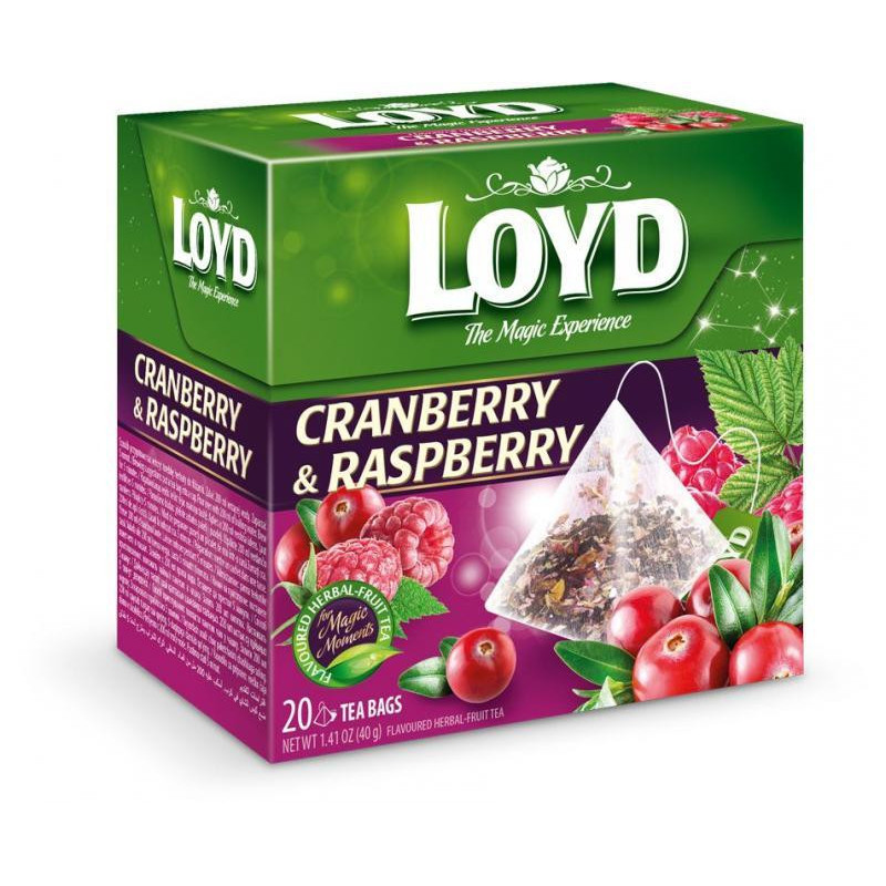 Arbata Loyd  spanguolių - aviečiečių skonio, 40g