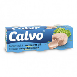 Tunas saulėgrąžų aliejuje  Calvo  3x80g