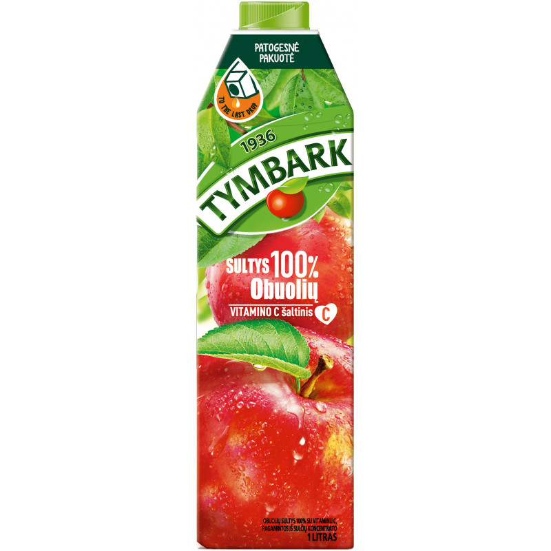 Obuolių sultys  Tymbark  100%, 1l