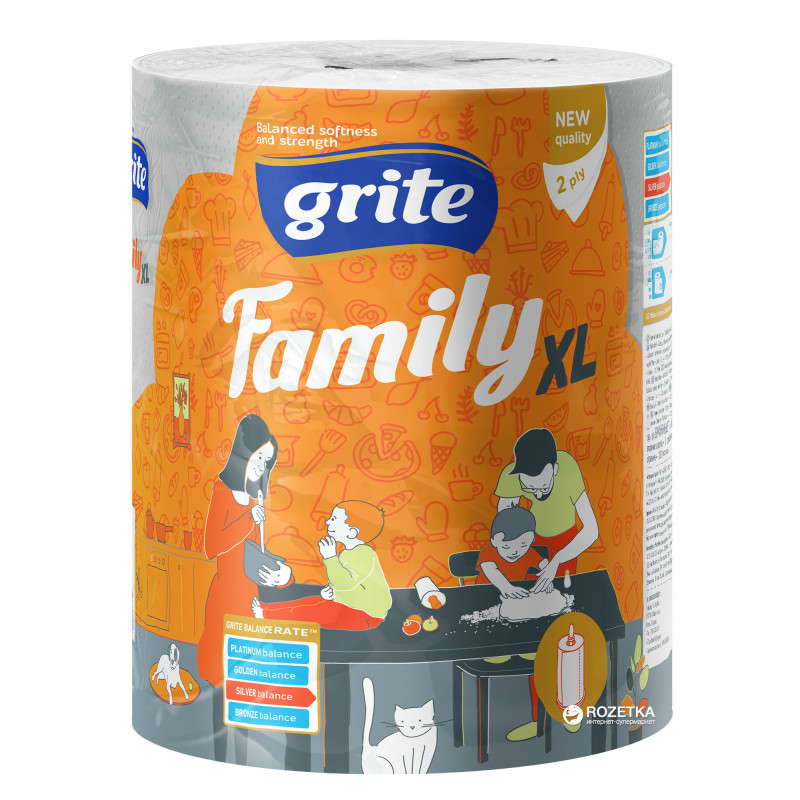 Popierinis rankšluostis  Grite Family XL  1vnt