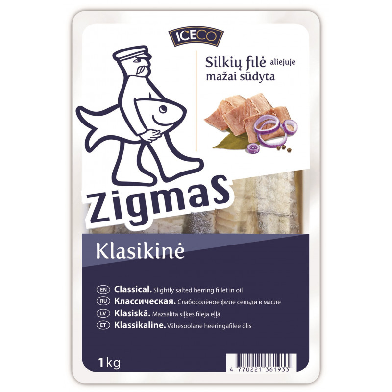 Silkių filė KLASIKINĖ aliejuje 1kg