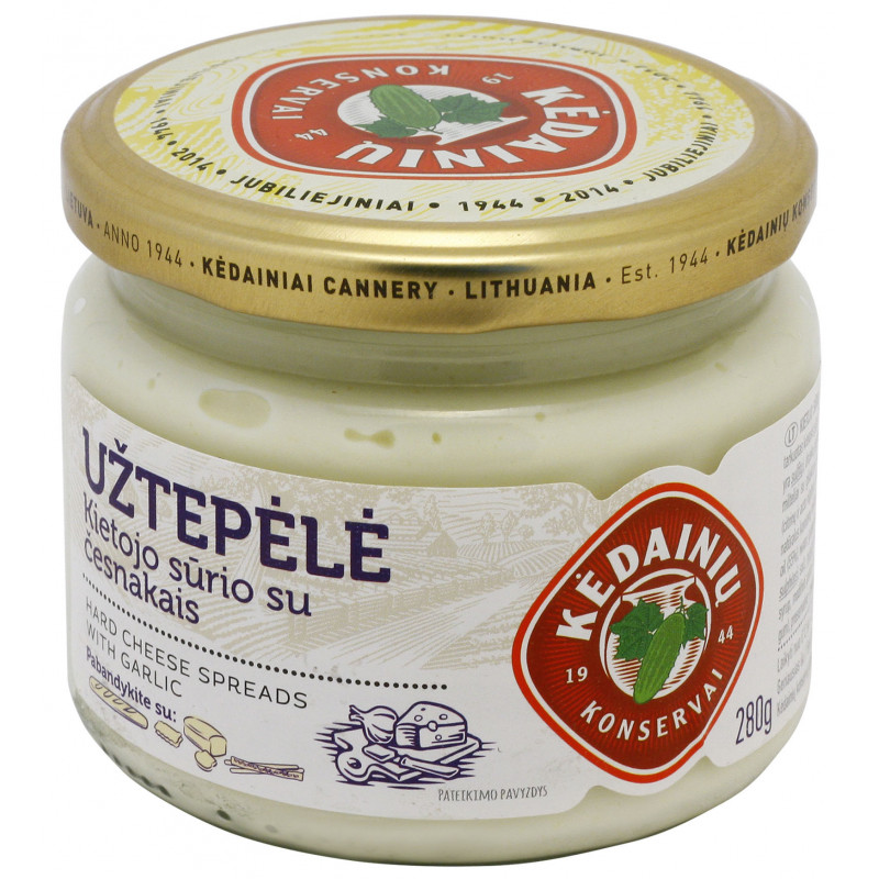 Kietojo sūrio užtepėlė su česnakais 280g