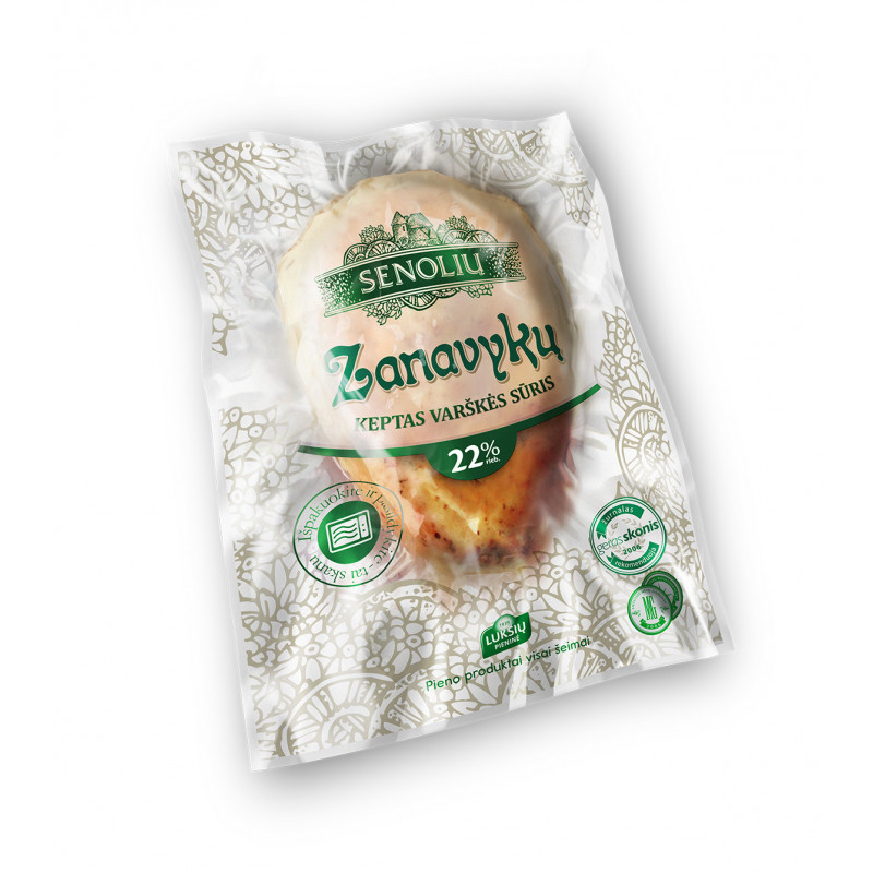 Keptas varškės sūris  ZANAVYKŲ 22% rieb., su priedais