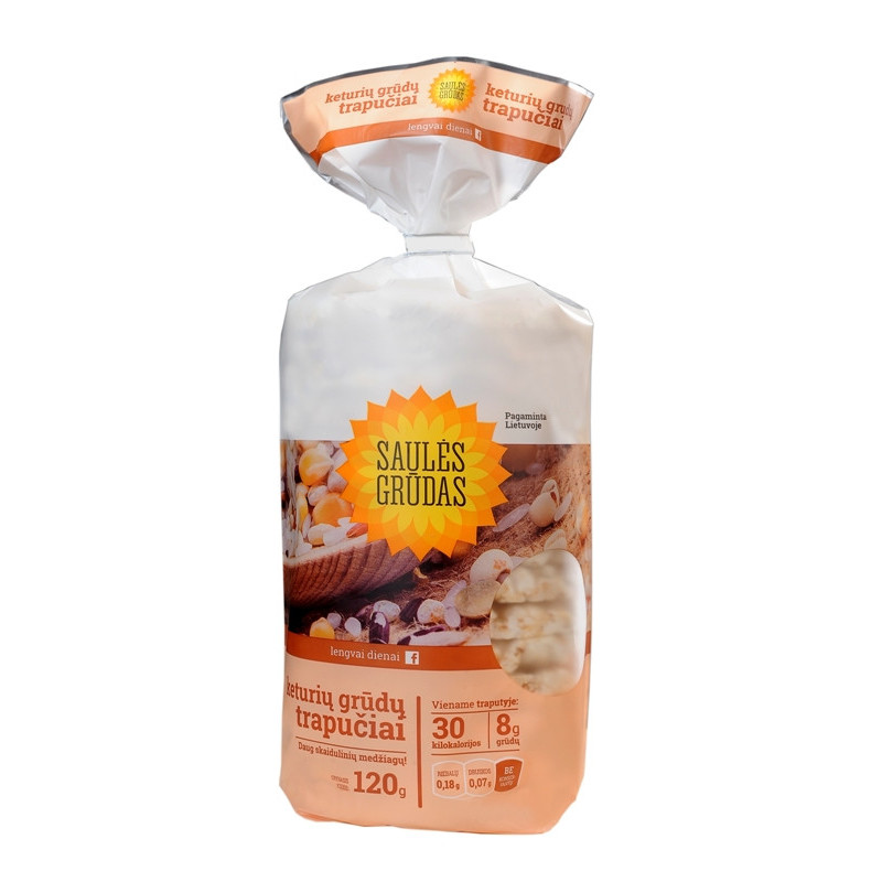 Keturių grūdų trapučiai Saulės grūdas 120g