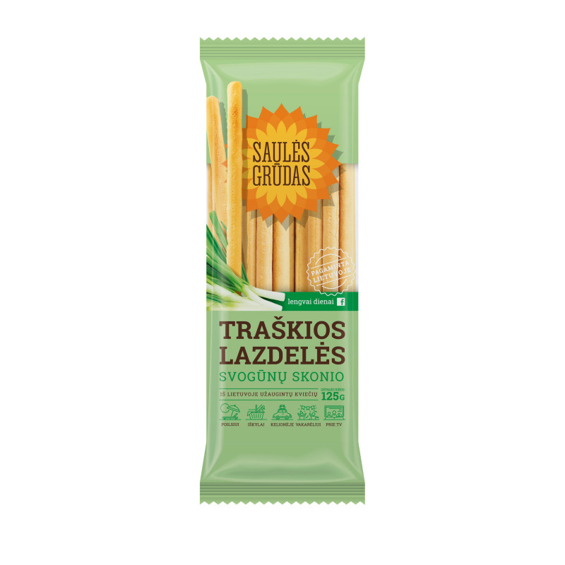 Traškios Lazdelės svogūnų skonio  Saulės grūdai  125g