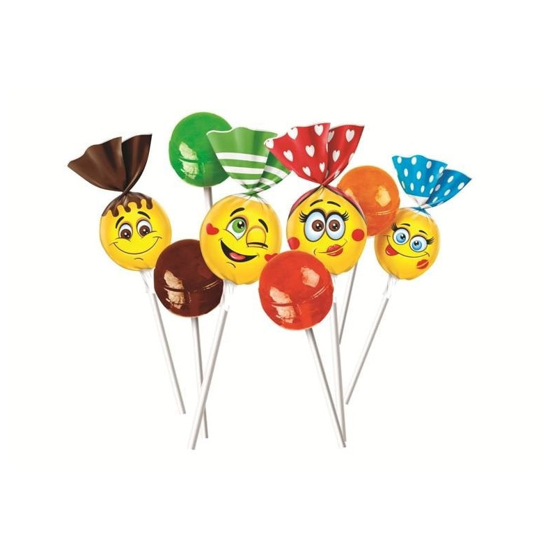 Įvairių skonių karamelės ant pagaliuko Lollipops