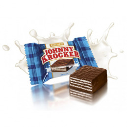 Vafliniai saldainiai su pieno skonio įdaru Johnny Krocker