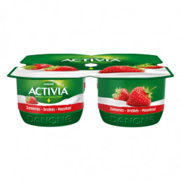Jogurtas  ACTIVIA su braškėmis 4x120g