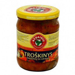 Daržovių troškinys su grybais Kėdainių konservai, 480g