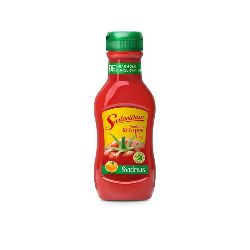 Pomidorų kečupas Suslavičiaus švelnus 1kg