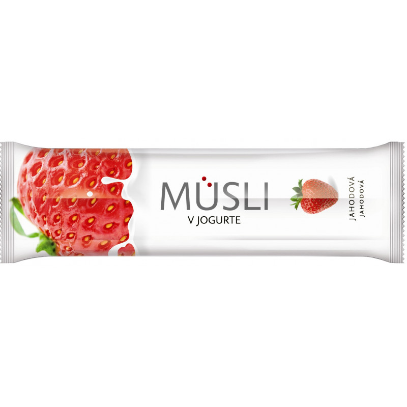 Javainis su braškėmis ir jogurtiniu glaistu 30g