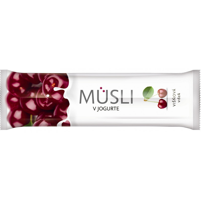 Javainis su vyšniomis ir jogurtiniu glaistu, 30g