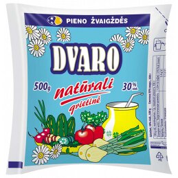DVARO grietinė 30% riebumo, 500g, maišelyje