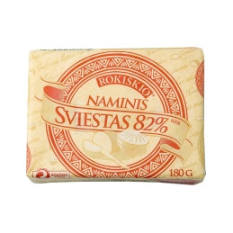 Sviestas ROKIŠKIO NAMINIS 82% rieb., 180g