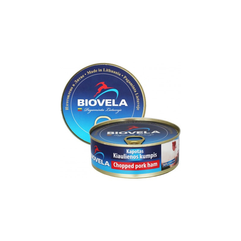 Konservuotas Kiaulienos kumpis kapotas 240g