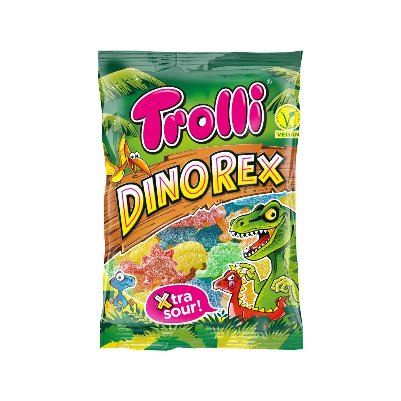 Guminukai Trolli  Dinorex  rūgštūs 100g