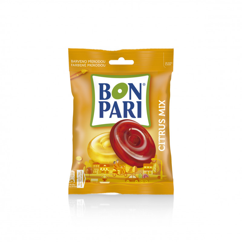 Saldainiai Bon Pari Citrusinių vaisių skonio 90g