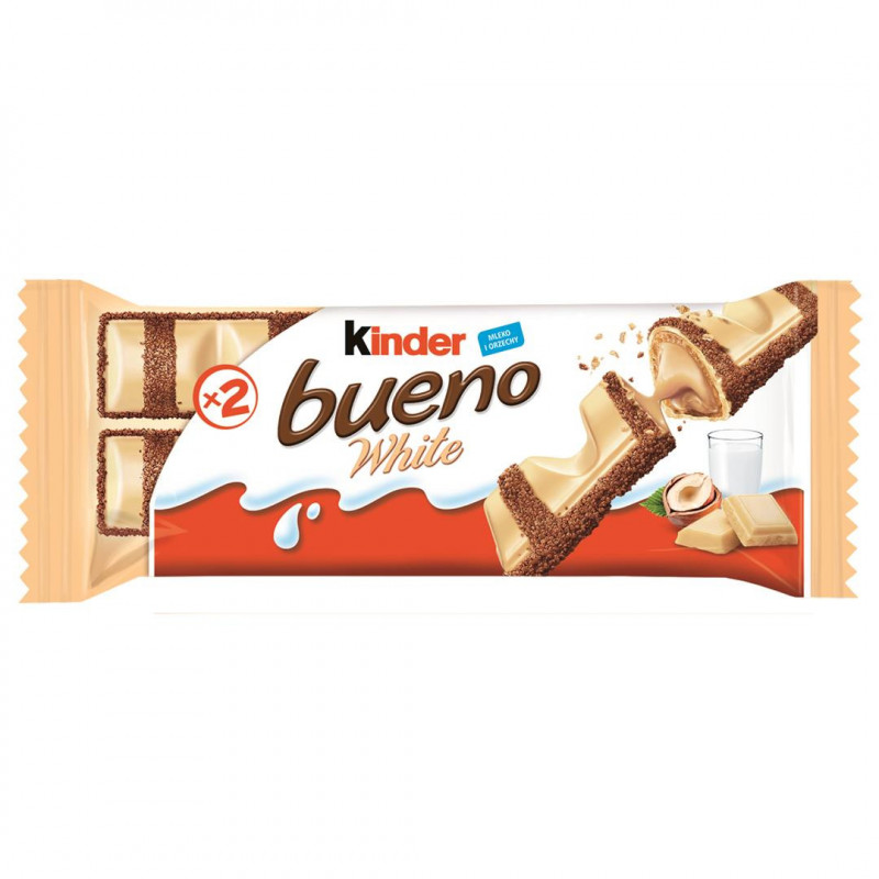 Vafl. batonėlis Kinder bueno white 39g