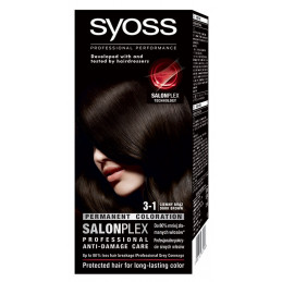 Plaukų dažomasis kremas Syoss Nr 3-1 tamsiai rudi