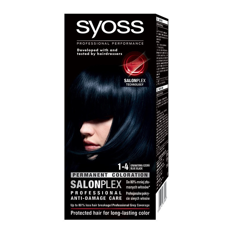 Plaukų dažomasis kremas Syoss Nr 1-4 mėl. juoda